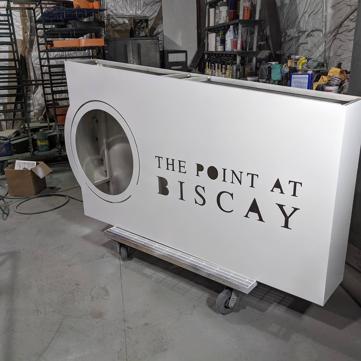 Progress shot for a small monument sign. This one gets 1