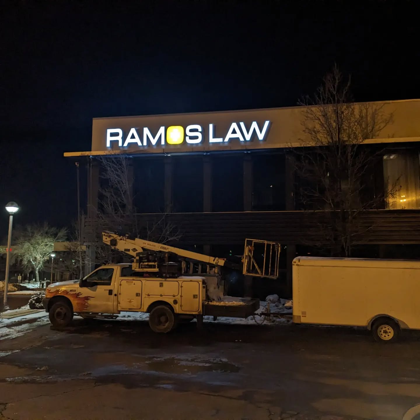 Lighted sign with black perforated vinyl. Black during the day and white at night.
@reflectionsigns
#bartonsignfab #ledsign #channelletters #coloradosigncompany #buildingourlegacy #smallbusiness #signfabrication #signinstallation #makermatt #familybusiness